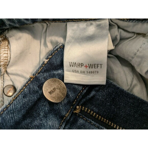 Warp & Weft LAX Jeans Womens 26 Slim Ankle Crop Skinny Distressed Ripped Abbot - Picture 14 of 15